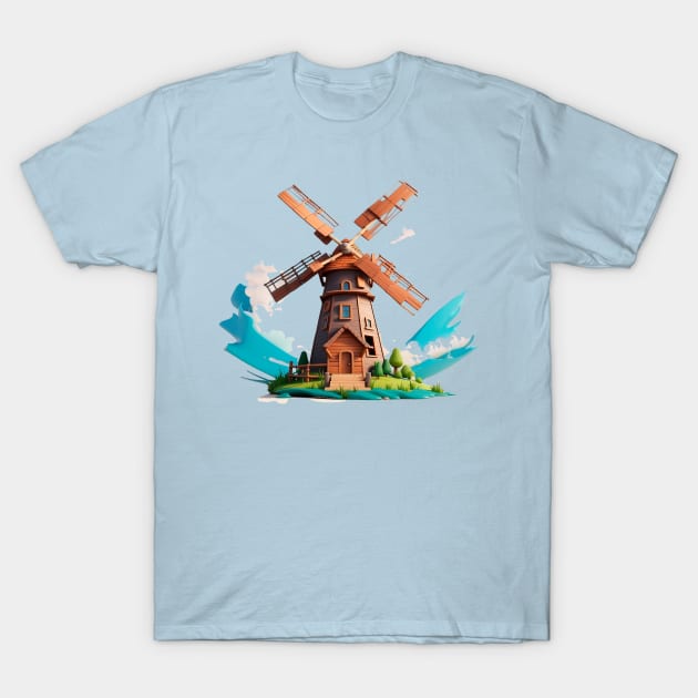 Windmill T-Shirt by M.V.design